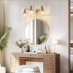 Arkez 24" Luxury Golden Wall Sconce – 3-Light Vintage Vanity Fixture