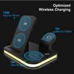 Arkez 3-in-1 Wireless Charger - Universal Multi-Function Power Adapter