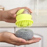 Arkez Stainless Steel Scrubber - Heavy-Duty Pot & Dish Cleaning Brush
