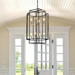 Arkez 8-Light Tiered Lantern Chandelier – Industrial Farmhouse Pendant