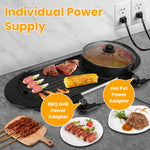 Arkez 2200W 2-in-1 Electric Hot Pot & BBQ Grill – 5-Gear Dual Control