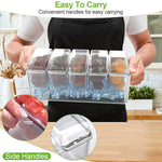 Arkez Ice-Chilled Condiment Caddy – 5-Compartment Server with Lids