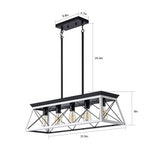 Arkez 5-Light Farmhouse Chandelier – Vintage White Dining Room Light