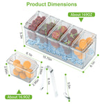 Arkez Ice-Chilled Condiment Caddy – 5-Compartment Server with Lids