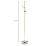 Arkez 66.5" Modern 3-Light Gold Floor Lamp – Globe Tree Standing Lamp